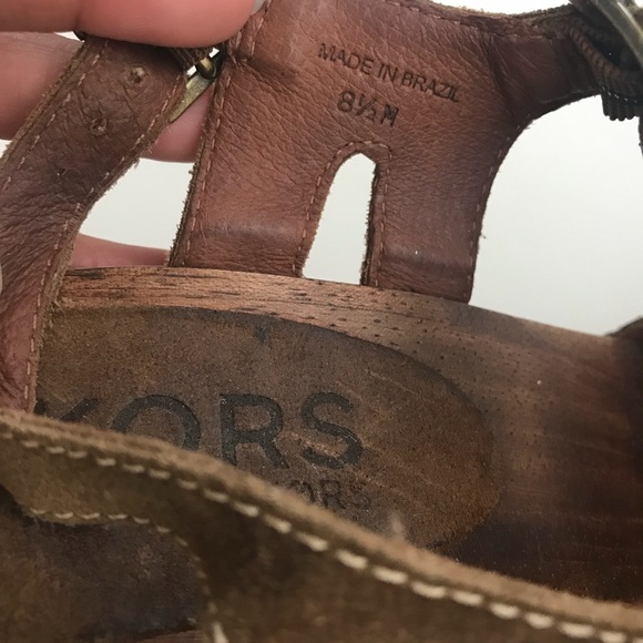Kors Michael Kors Suede wood heel sandals 8.5 - Picture 6 of 8